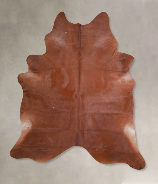 Solid Brown Cowhide Rug #A29469