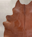 Solid Brown Cowhide Rug #A29469