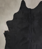 Solid Black Cowhide Rug #A29501