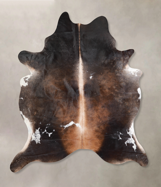 Chocolate and White Cowhide Rug #A29514