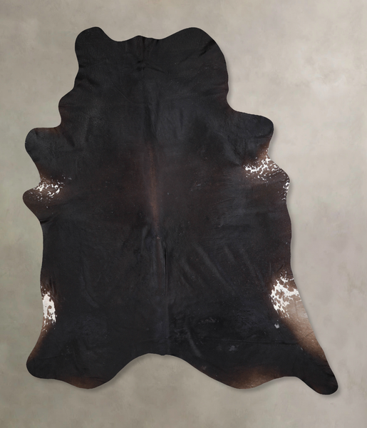 Solid Black Cowhide Rug #A29516