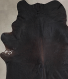 Solid Black Cowhide Rug #A29516