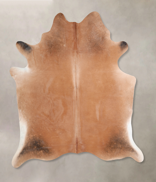 Solid Brown Cowhide Rug #A29517