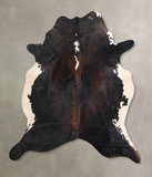 Chocolate and White Cowhide Rug #A29539