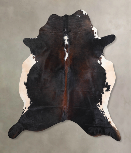 Chocolate and White Cowhide Rug #A29539