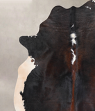 Chocolate and White Cowhide Rug #A29539