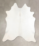 Solid White Cowhide Rug #A29543