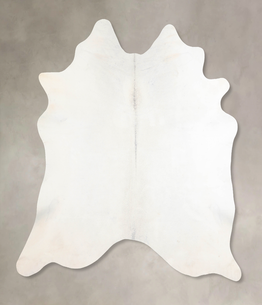 Solid White Cowhide Rug #A29543