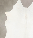 Solid White Cowhide Rug #A29543