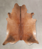 Solid Brown Cowhide Rug #A29561