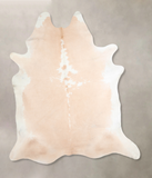 Beige and White Cowhide Rug #A29563