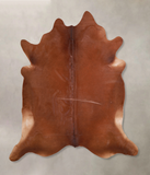 Solid Brown Cowhide Rug #A29574