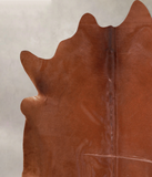 Solid Brown Cowhide Rug #A29574