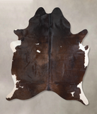 Chocolate and White Cowhide Rug #A29582