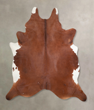 Solid Brown Cowhide Rug #A29608