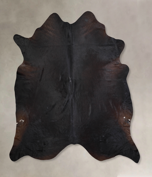 Solid Black Cowhide Rug #A29612