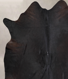 Solid Black Cowhide Rug #A29612