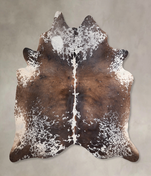 Salt and Pepper Brown Cowhide Rug #A29645