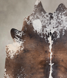 Salt and Pepper Brown Cowhide Rug #A29645