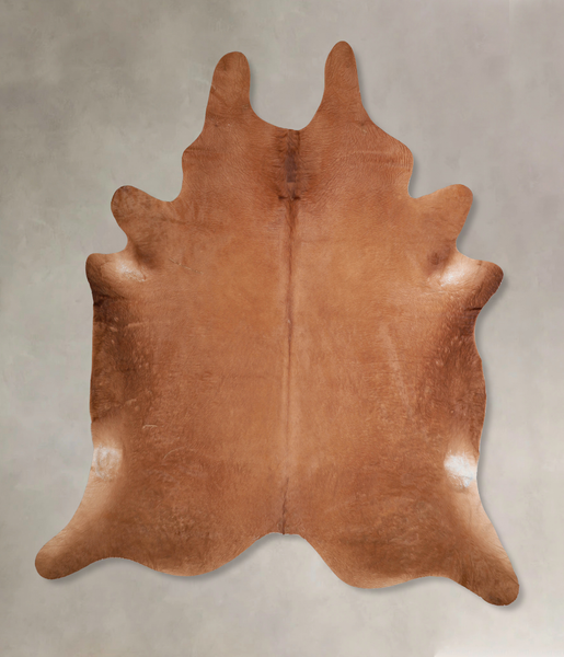 Solid Brown Cowhide Rug #A29655