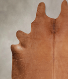 Solid Brown Cowhide Rug #A29655