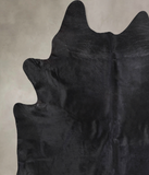 Solid Black Cowhide Rug #A29656