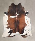Chocolate and White Cowhide Rug #A29667