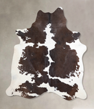 Chocolate and White Cowhide Rug #A29671