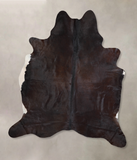 Solid Black Cowhide Rug #A29673