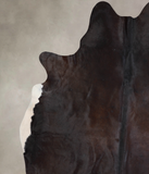 Solid Black Cowhide Rug #A29673