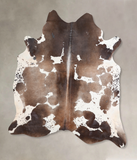 Chocolate and White Cowhide Rug #A29676