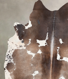 Chocolate and White Cowhide Rug #A29676
