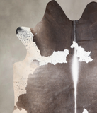 Grey With White Cowhide Rug #A29688