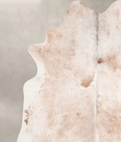 Beige and White Cowhide Rug #A29689