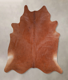 Solid Brown Cowhide Rug #A29691