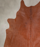 Solid Brown Cowhide Rug #A29691