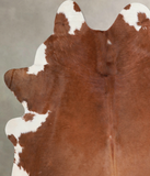 Brown and White Regular Cowhide Rug #A29698