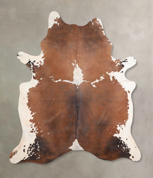 Chocolate and White Cowhide Rug #A29715