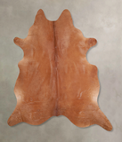 Solid Brown Cowhide Rug #A29723