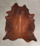 Solid Brown Cowhide Rug #A29724