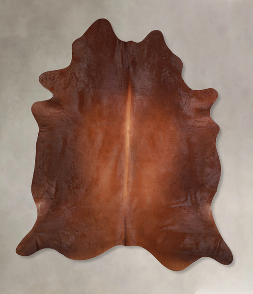 Solid Brown Cowhide Rug #A29724