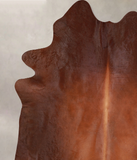 Solid Brown Cowhide Rug #A29724