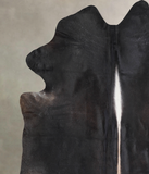 Solid Black Cowhide Rug #A29768