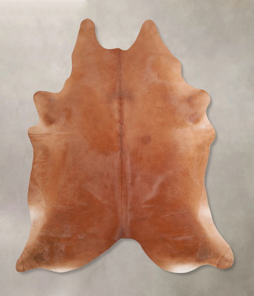 Solid Brown Cowhide Rug #A29785