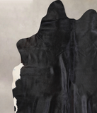 Solid Black Cowhide Rug #A29814