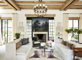 Grey with Beige Cowhide Rug #A29816