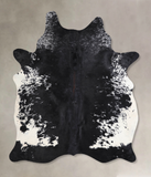 Salt and Pepper Black Cowhide Rug #A29833