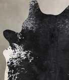 Salt and Pepper Black Cowhide Rug #A29833