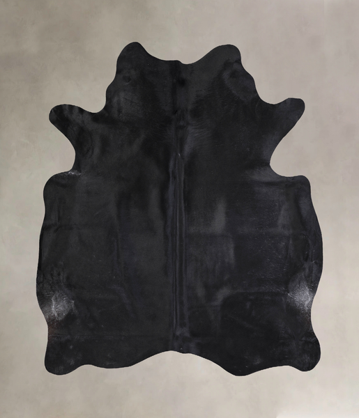 Solid Black Cowhide Rug #A29835