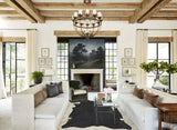 Solid Black Cowhide Rug #A29841